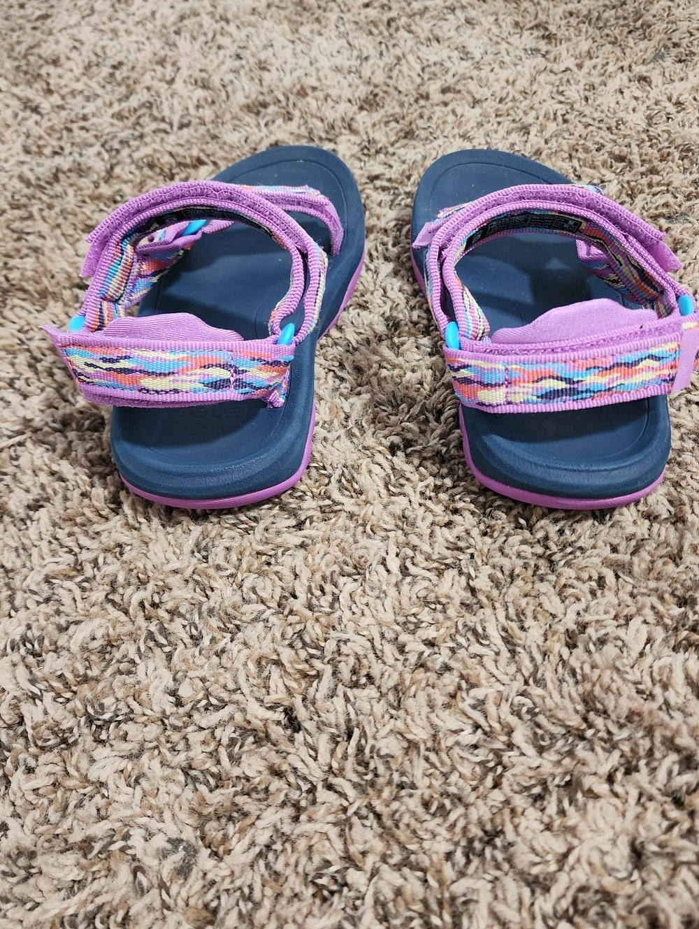 Girl Teva Hurricane Sandals Blue Purple Size 13 Walking Shoe - Picture 4 of 9